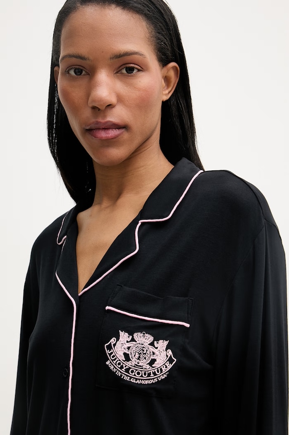 Juicy Couture pyžamo dámske LS PJ JCYPJ126856 čierna