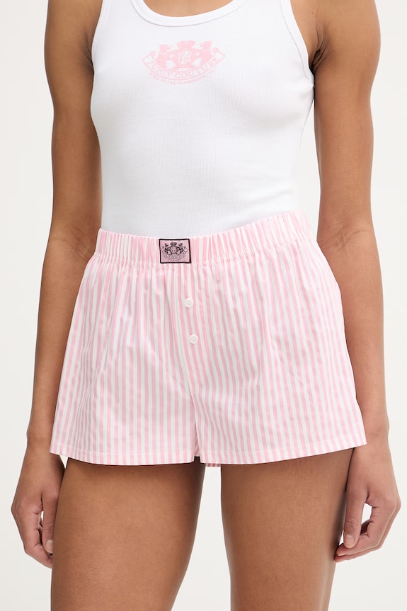 Juicy Couture piżama damska z bawełną DOG CREST SET biały JCYPJ126860