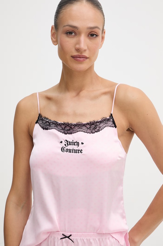 Juicy Couture női kétrészes pizsama VEST & SHORT rózsaszín JCYPJ126862