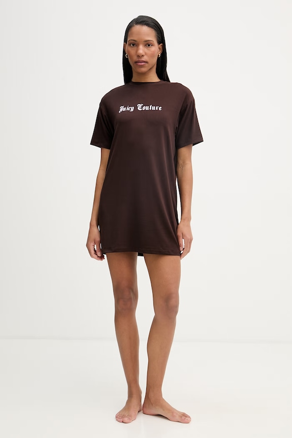 Juicy Couture koszula nocna damska SLEEP DRESS JCYSD126859 brązowy SS26