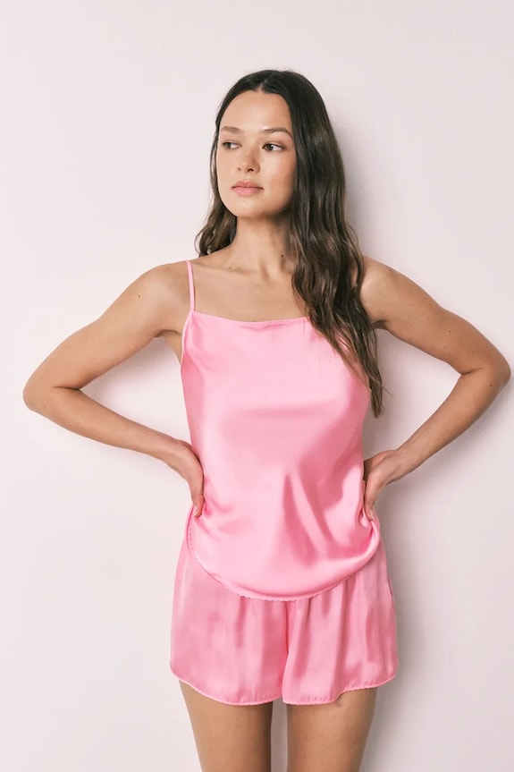 women'secret pijama din două piese pentru femei roz 2543707