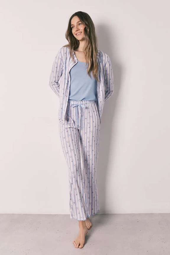 Women'secret compleu loungewear pentru femei, cu vâscoză albastru 3133500