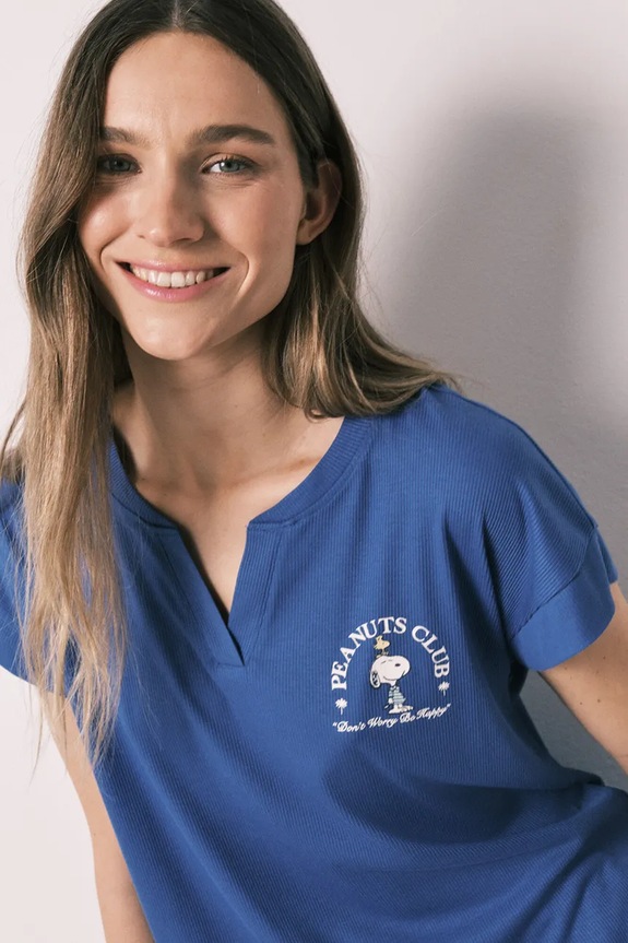 women'secret pijama din două piese pentru femei, cu vâscoză 3133504 albastru
