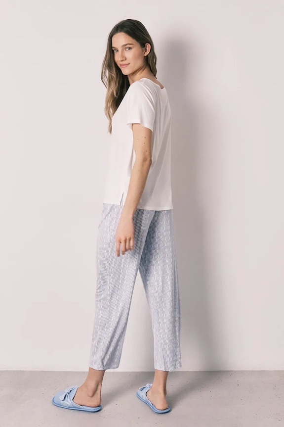 women'secret komplet loungewear dámsky s viskózou 3133509 biela SS26