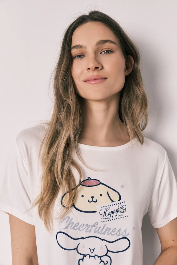 women'secret komplet loungewear dámsky s viskózou biela 3133509