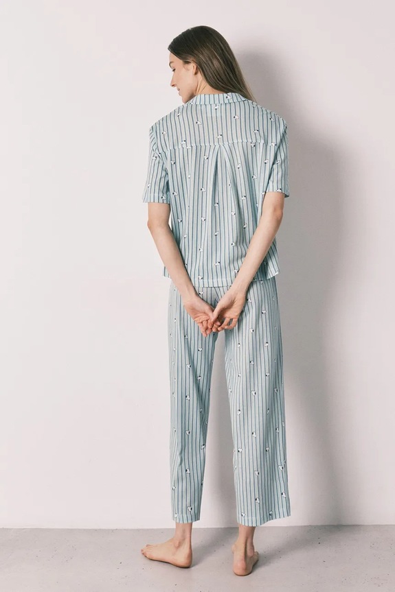 women'secret compleu loungewear pentru femei, din bumbac 3133512 verde SS26