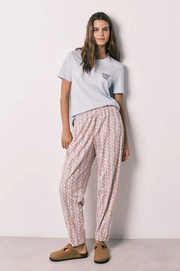 Îmbrăcăminte women'secret tricou de pijama pentru femei, din bumbac 3273294 albastru