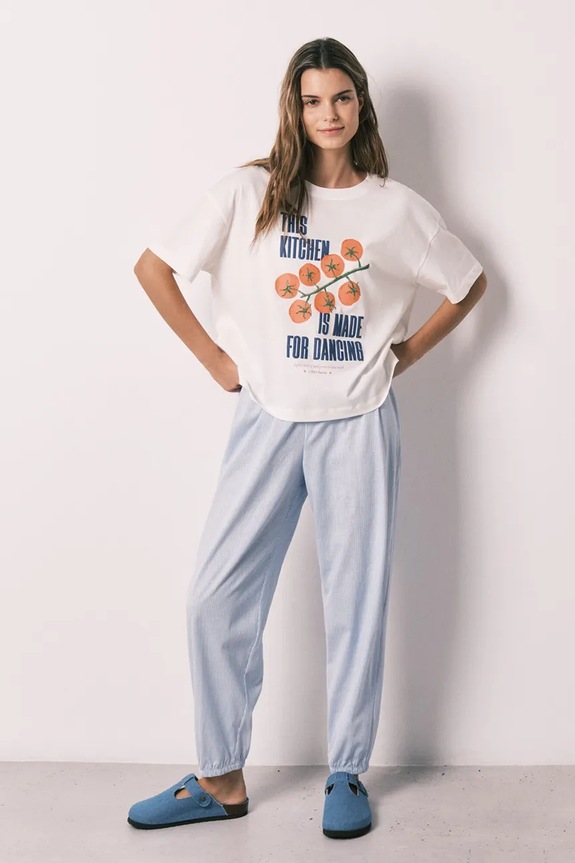 Îmbrăcăminte Women'secret tricou de pijama pentru femei, din bumbac 3273297 bej