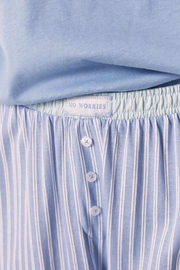 women'secret pijama din două piese pentru femei, din bumbac 3593030 albastru