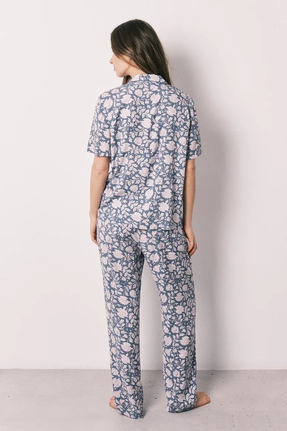 women'secret pijama din două piese pentru femei, cu vâscoză 3593041 albastru SS26