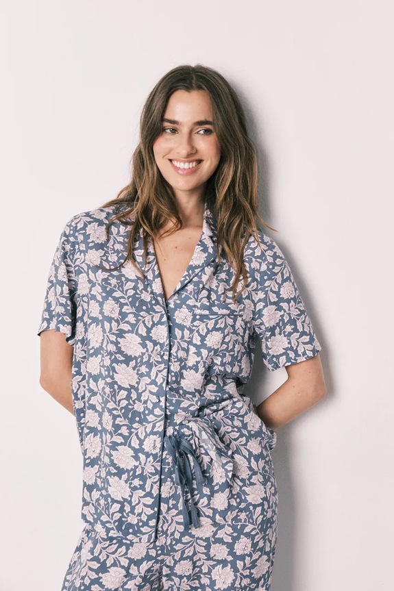 Îmbrăcăminte women'secret pijama din două piese pentru femei, cu vâscoză 3593041 albastru