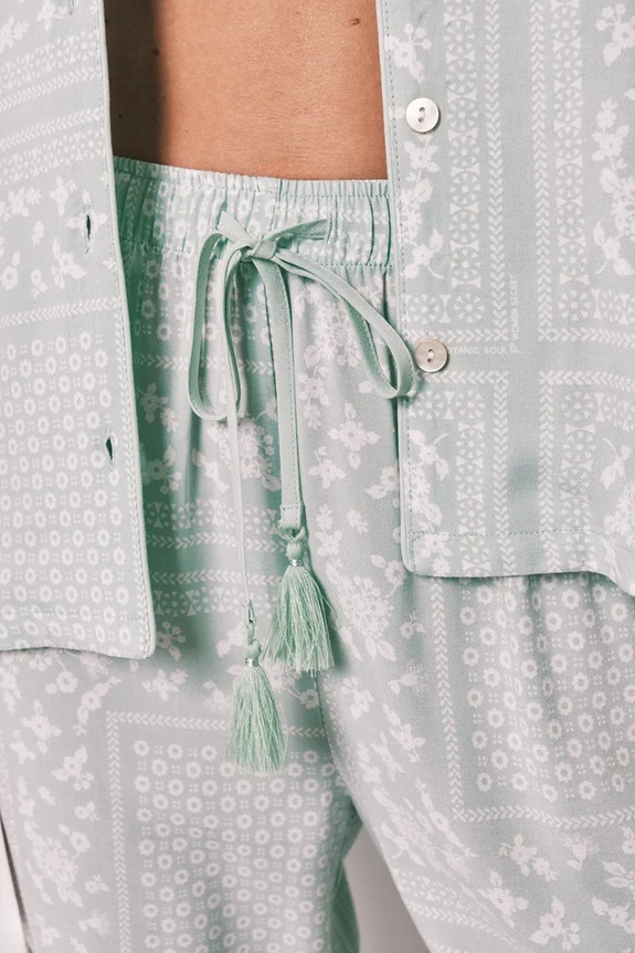 women'secret pijama din două piese pentru femei, din vâscoză 3593043 verde
