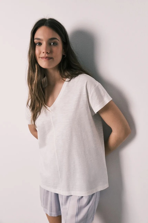 women'secret pijama din două piese pentru femei alb 3593046