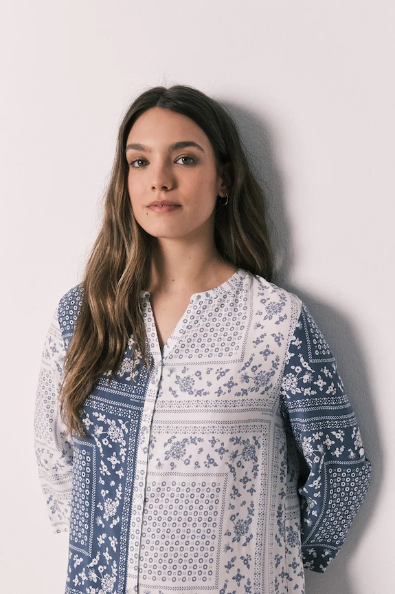 women'secret νυχτικό γυναικείο από βισκόζη μπλε 4363631