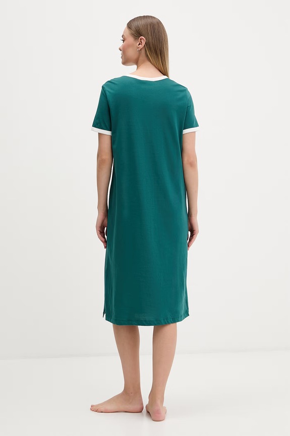 Îmbrăcăminte Women'secret cămașă de pijama pentru femei, din bumbac 4443621 verde