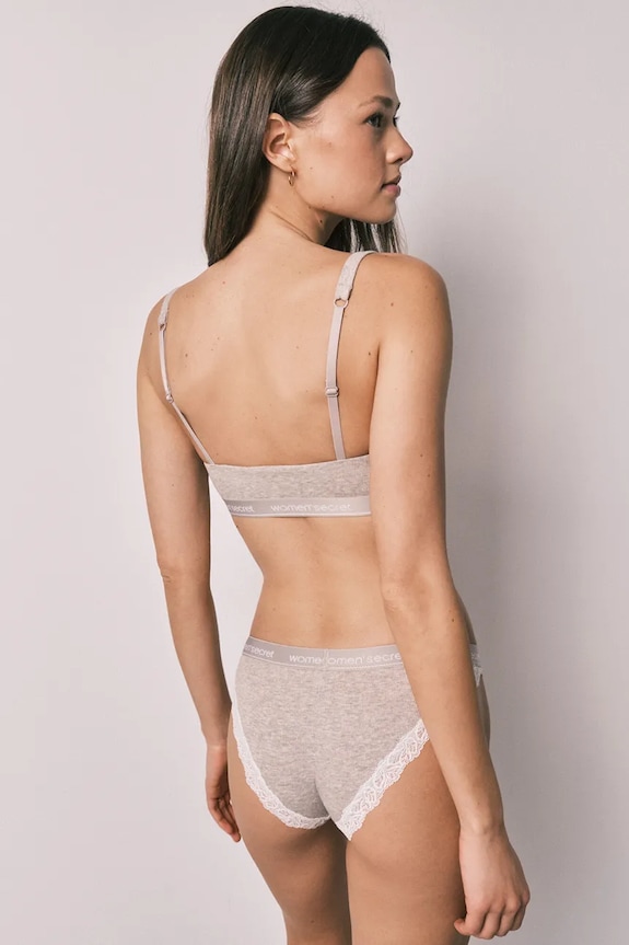 Oblečenie women'secret nohavičky dámske bavlnené 4633537 sivá