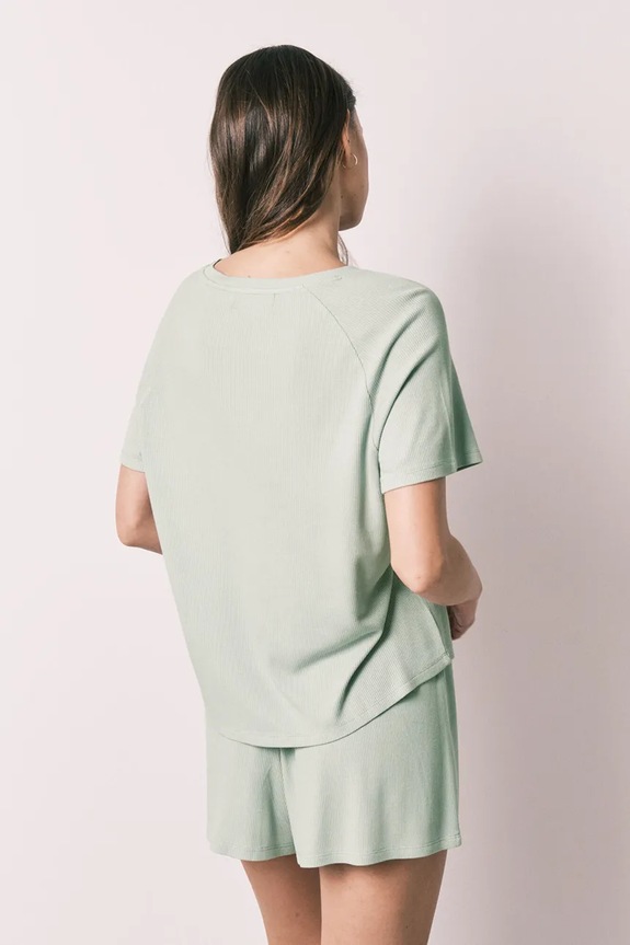 women'secret piżama dwuczęściowa damska z wiskozy 4753106 zielony SS26