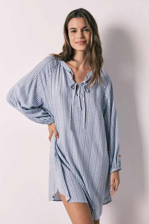 Îmbrăcăminte Women'secret cămașă de noapte pentru femei, cu vâscoză 4923664 albastru