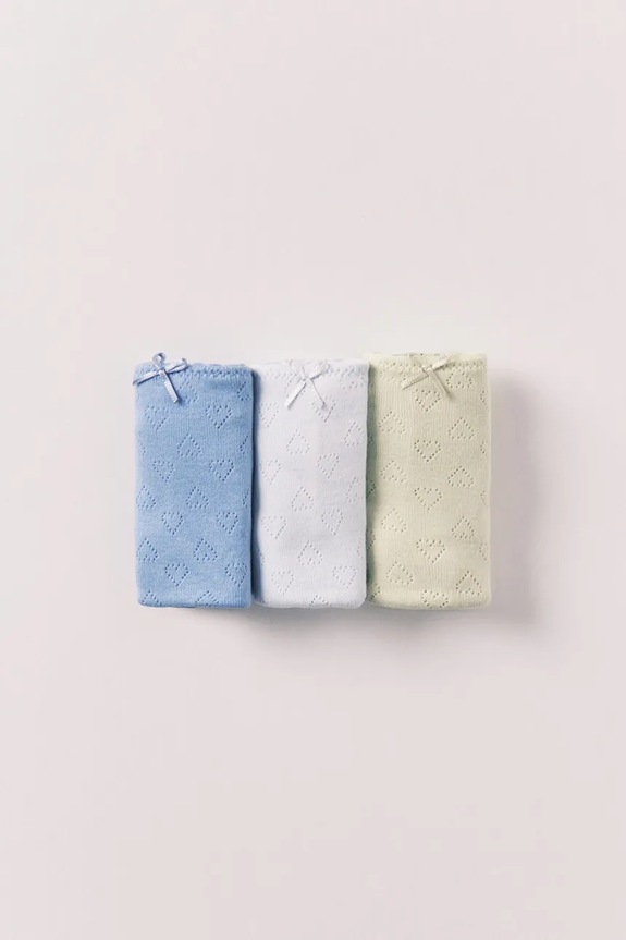 women'secret chiloți pentru femei, din bumbac pachet de 3 albastru 4933665