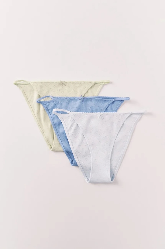 women'secret chiloți pentru femei, din bumbac pachet de 3 4933665 albastru SS26