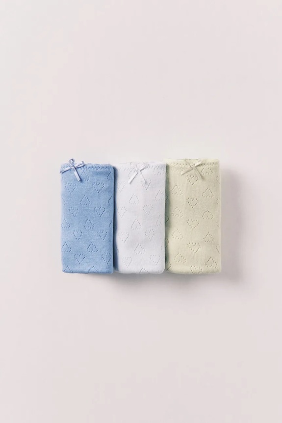 women'secret chiloți tanga pentru femei, din bumbac pachet de 3 albastru 4933666
