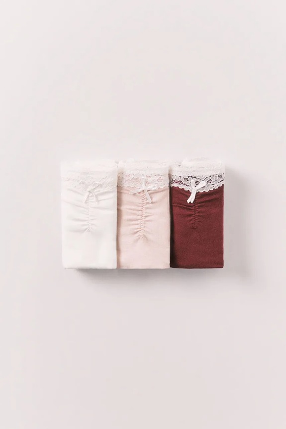 women'secret chiloți pentru femei, cu bumbac pachet de 3 bej 4933667