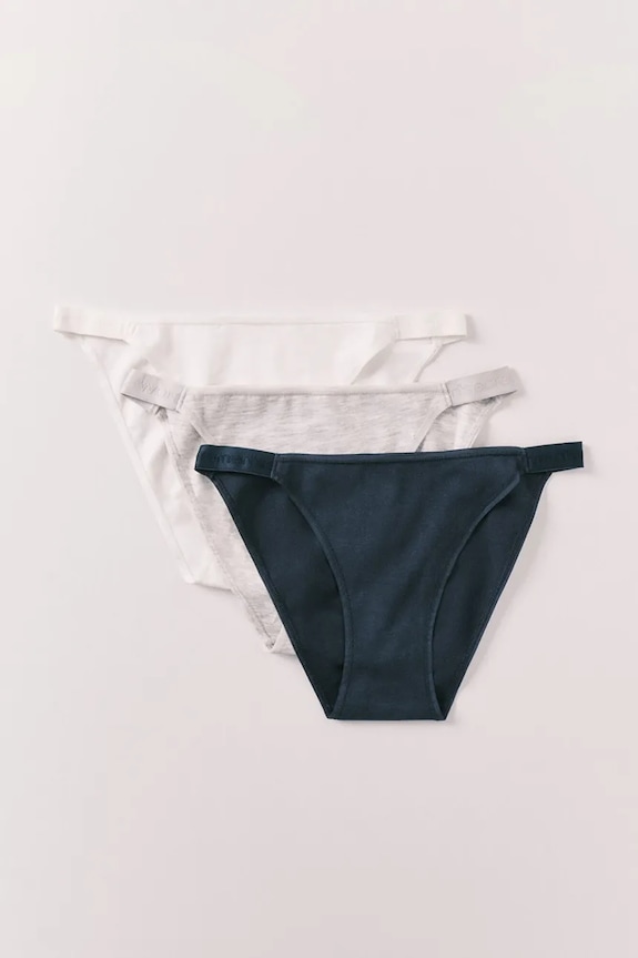 women'secret chiloți de pentru femei, din bumbac pachet de 3 4933669 gri SS26