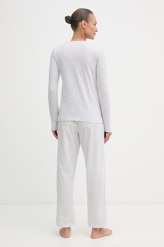 Ruházat Fila kétrészes pizsama női pamuttal FPS4237 szürke
