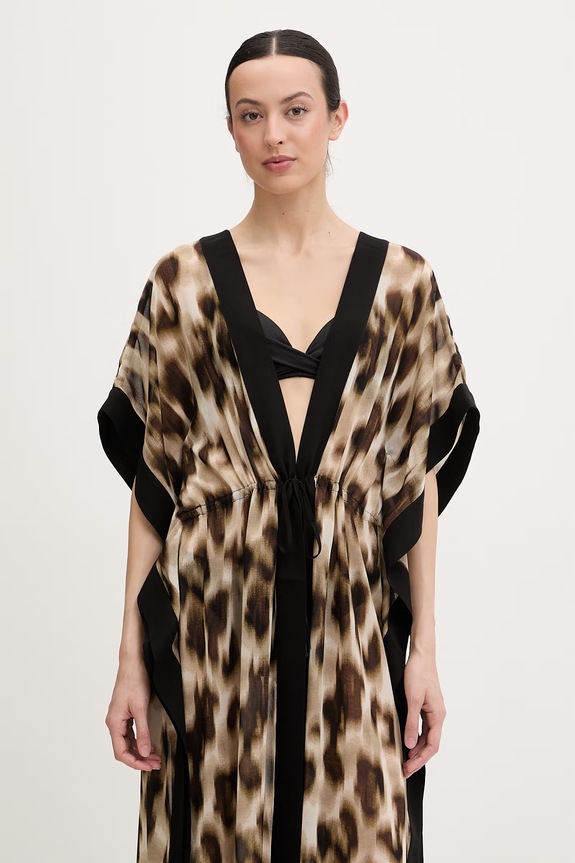 DKNY narzutka plażowa damska czarny DIE6C917