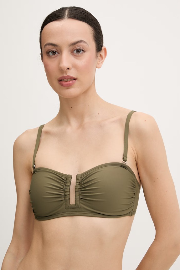 DKNY strój kąpielowy dwuczęściowy damski DIE6S144 zielony SS26