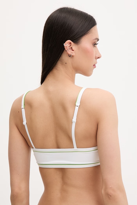 Lacoste sutien de baie pentru femei MF9828 alb SS26