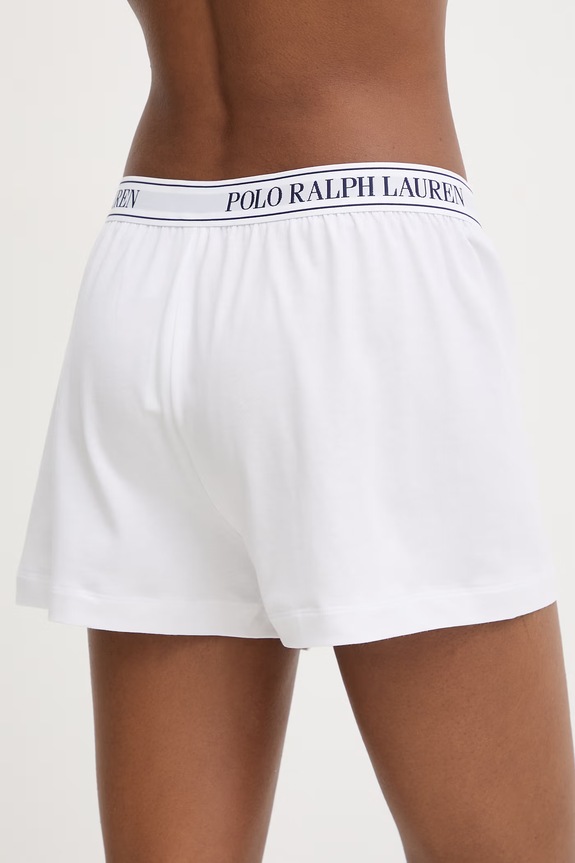 Polo Ralph Lauren szorty piżamowe damskie z bawełną 4P0781 biały SS26