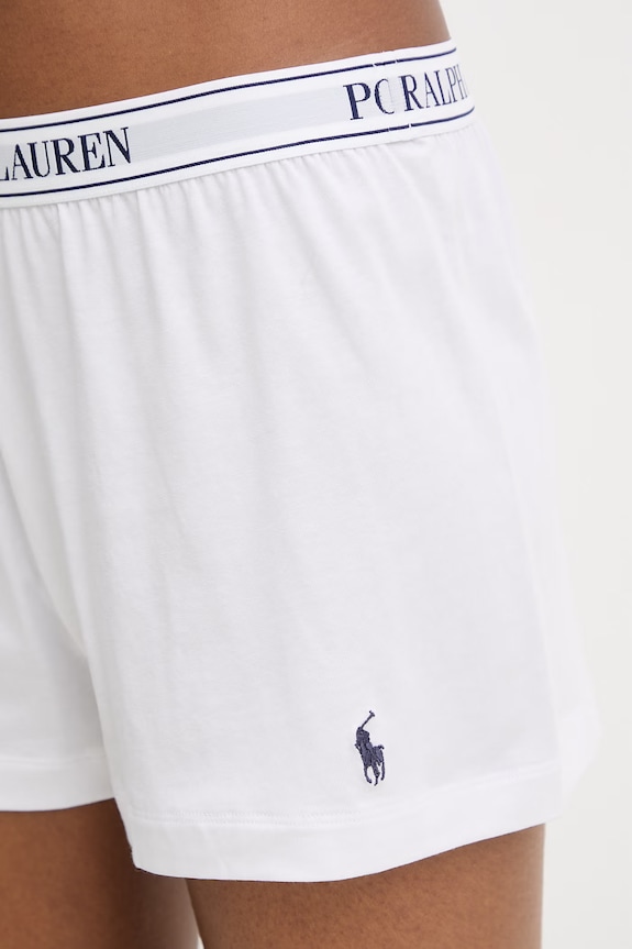 Odzież Polo Ralph Lauren szorty piżamowe damskie z bawełną 4P0781 biały