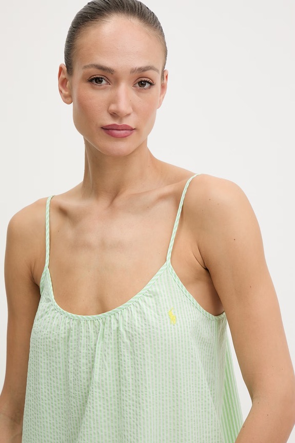 Odzież Polo Ralph Lauren koszula nocna damska bawełniana 4P0782 zielony