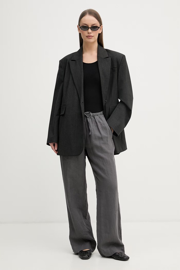 United Colors of Benetton κορμάκι γυναικείο από βισκόζη 3P2Y3B006 μαύρο SS26