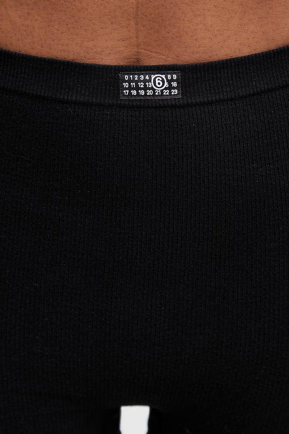 MM6 Maison Margiela boxeri mulați pentru femei cu bumbac negru MKLG20010
