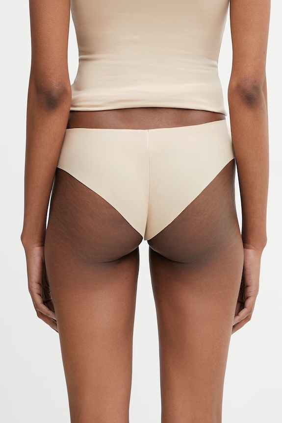 Îmbrăcăminte MM6 Maison Margiela chiloți full brief pentru femei cu bumbac MKLL10040 bej