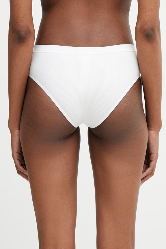 Îmbrăcăminte MM6 Maison Margiela chiloți full brief pentru femei cu bumbac MKL740010 alb