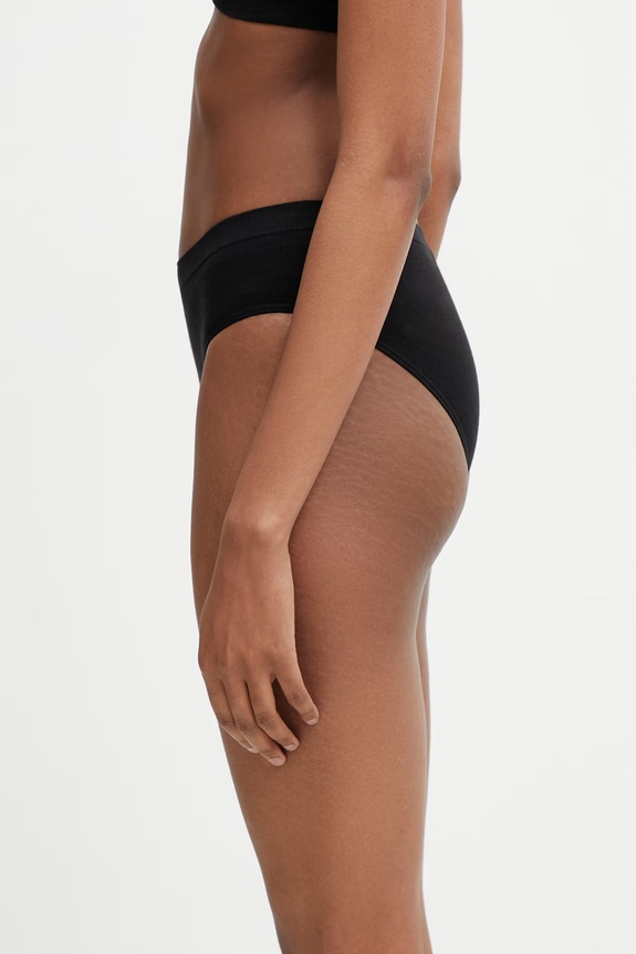 MM6 Maison Margiela chiloți full brief pentru femei cu bumbac MKL740010 negru SS26
