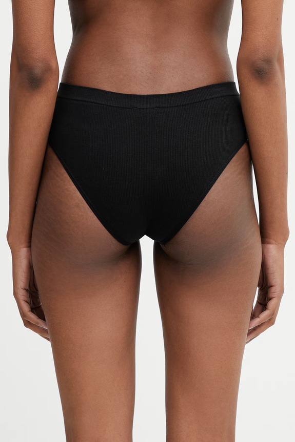 Îmbrăcăminte MM6 Maison Margiela chiloți full brief pentru femei cu bumbac MKL740010 negru