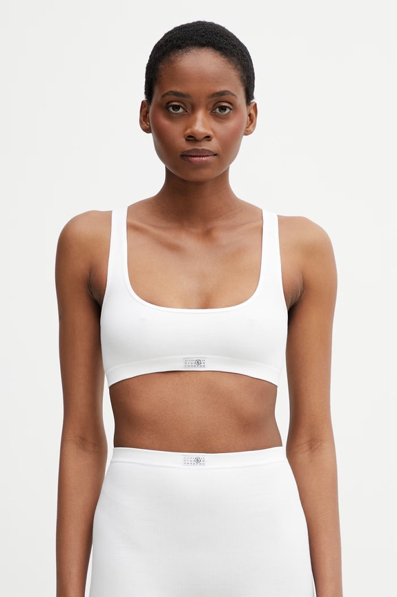MM6 Maison Margiela sutien alb MKRK40010