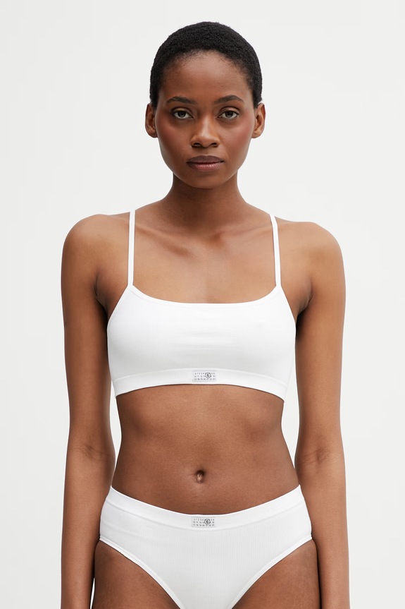 MM6 Maison Margiela sutien alb MKRK50010