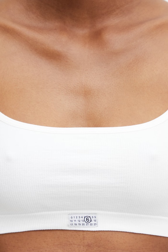 MM6 Maison Margiela sutien alb MKRK50010