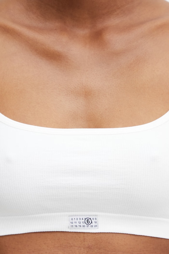 MM6 Maison Margiela sutien alb MKRK50010
