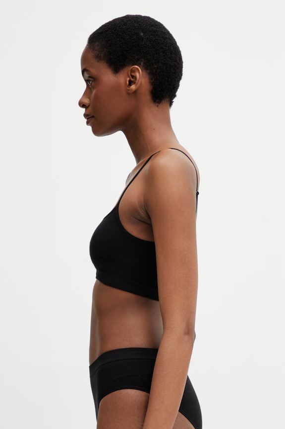 MM6 Maison Margiela sutien MKRK50010 negru SS26