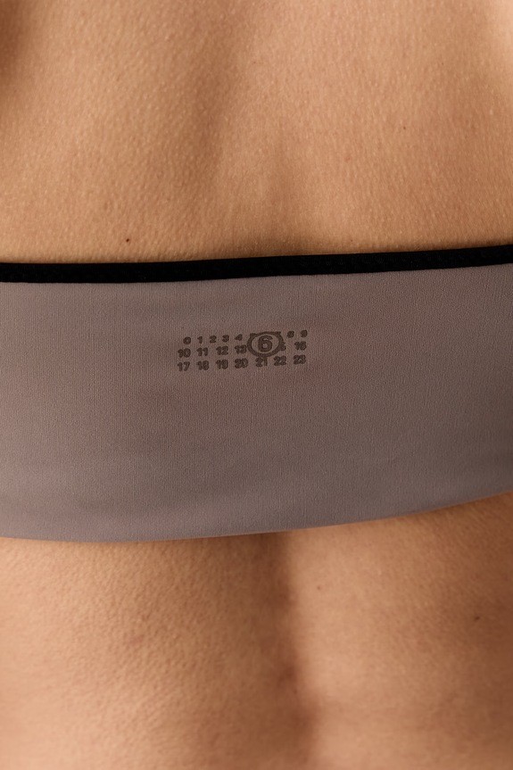 MM6 Maison Margiela strój kąpielowy dwuczęściowy damski MXBAB0070 szary