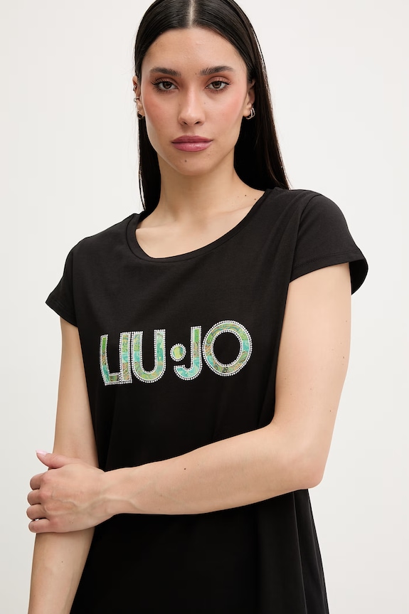Îmbrăcăminte Liu Jo rochie de plajă pentru femei VA6212.JS003 negru