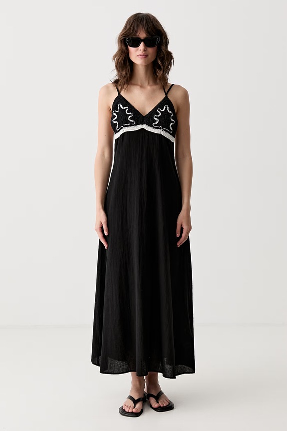 Pedro del Hierro sukienka plażowa damska 2963407 czarny SS26