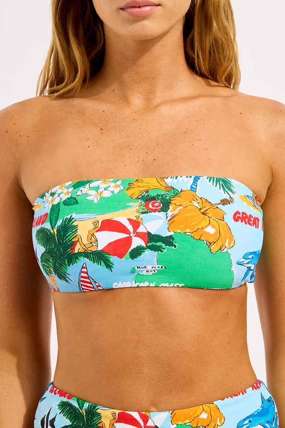 Seafolly biustonosz kąpielowy damski Bandeau multicolor 31448.302