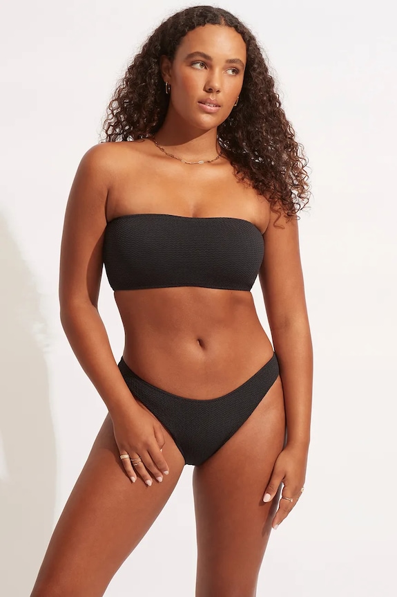 Seafolly chiloți de baie pentru femei High Cut Pant negru 40305.861